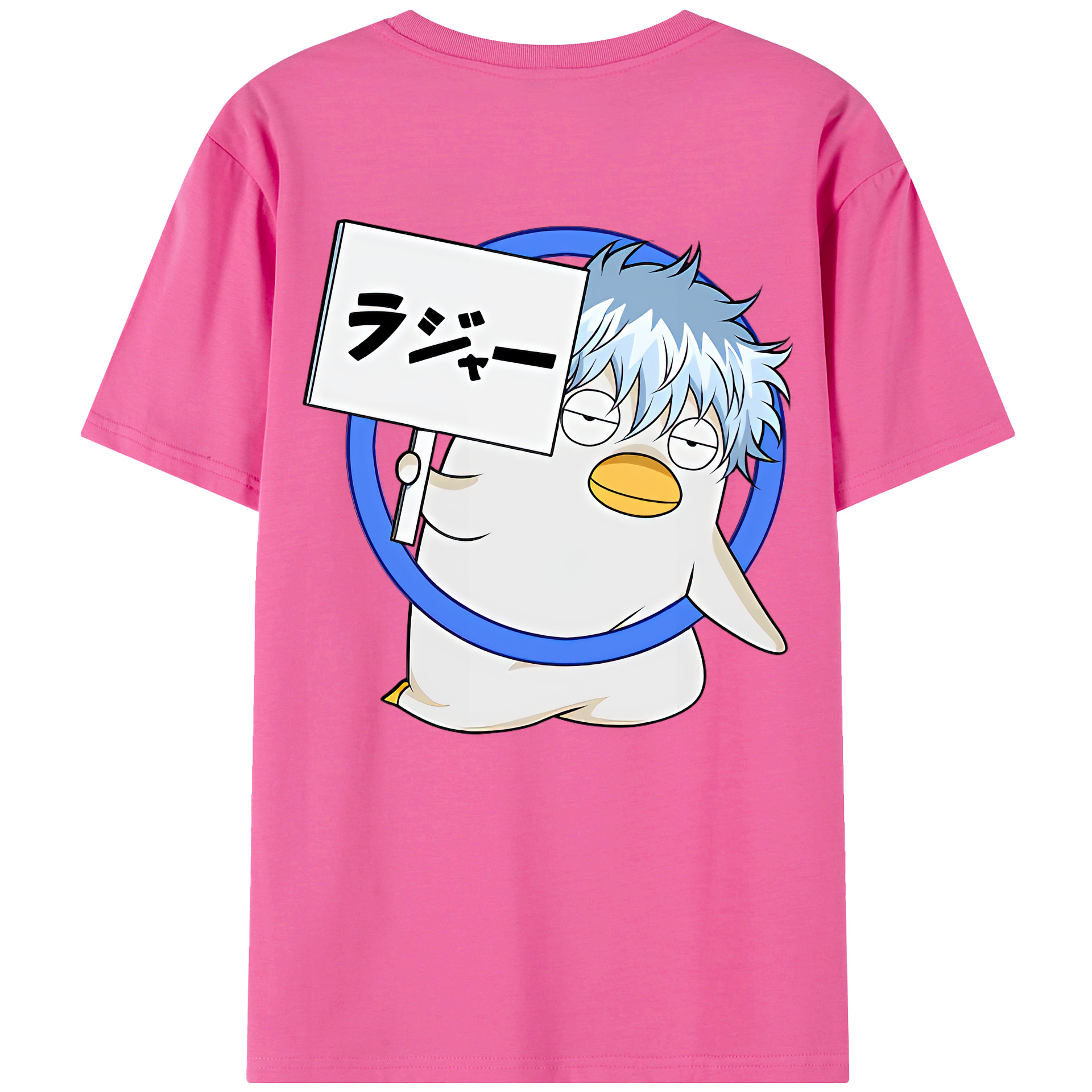 （画像用） ぎんたま 坂田銀時（さかたぎんとき） 神楽 志村新八（しむら しんぱち） GINTAMA Sakata Gintoki Kagura Shimura Shinpachi レディース半袖Tシャツ(バックプリント)